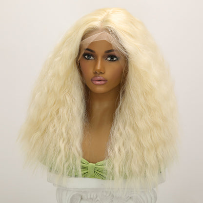 [Golden Cloud] 20-inch Blonde Loose Wave without Bangs (Synthetic Lace Front Wig)