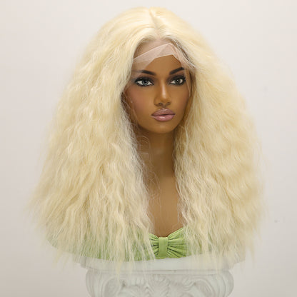 [Golden Cloud] 20-inch Blonde Loose Wave without Bangs (Synthetic Lace Front Wig)