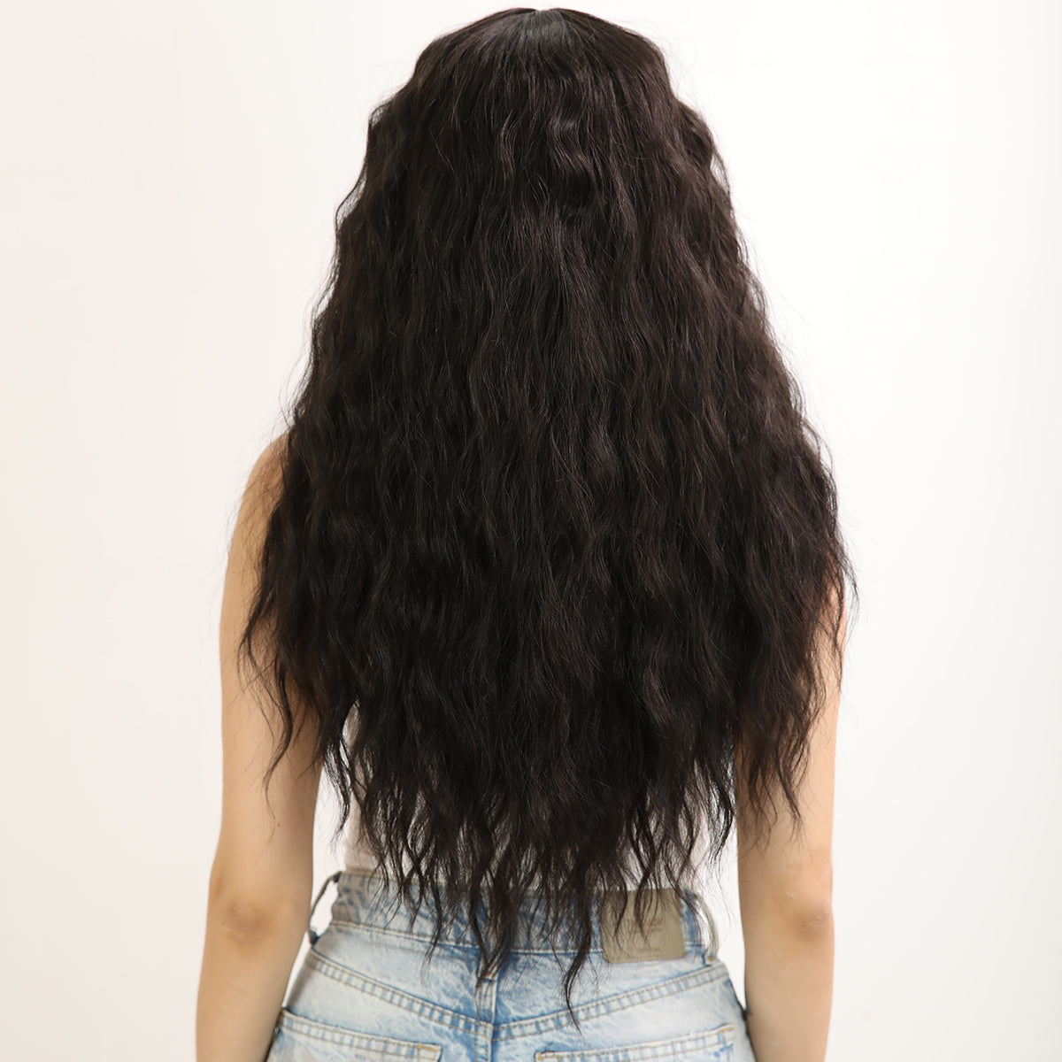 [Penelope] 26-inch Dark Brown Loose Wave without Bangs (Synthetic Lace Front Wig)