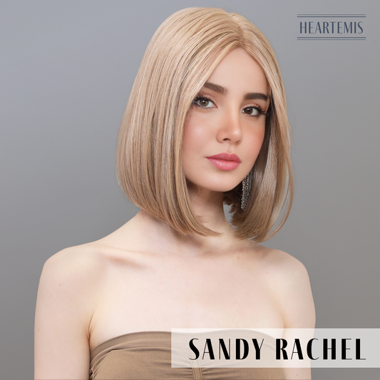 [Sandy Rachel] 12-inch Earthy Orange Straight Bob without Bangs (Synthetic Lace Front Wig)