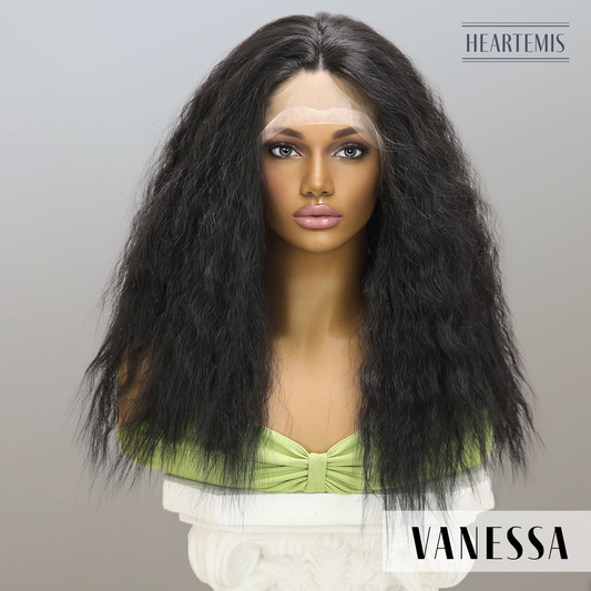 [Vanessa] 20-inch Brown Loose Wave without Bangs (Synthetic Lace Front Wig)