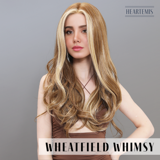 [Wheatfield Whimsy] 24-inch Ombre Blonde Loose Wave without Bangs (Synthetic Lace Front Wig)