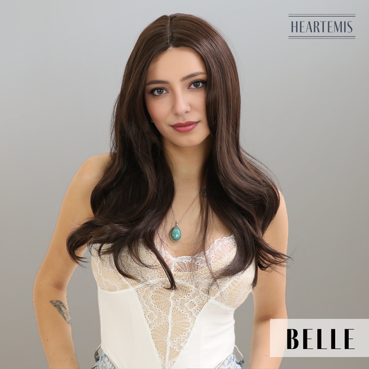 [Belle] 24-inch Brown Loose Wave without Bangs (Synthetic Lace Front Wig)