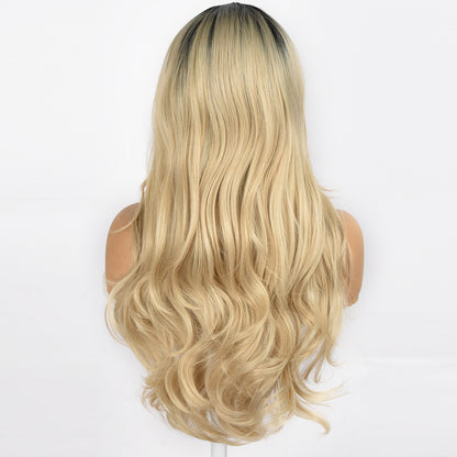 [Serenade] 26-inch Ombre Blonde Loose Wave without Bangs (Synthetic Lace Front Wig)