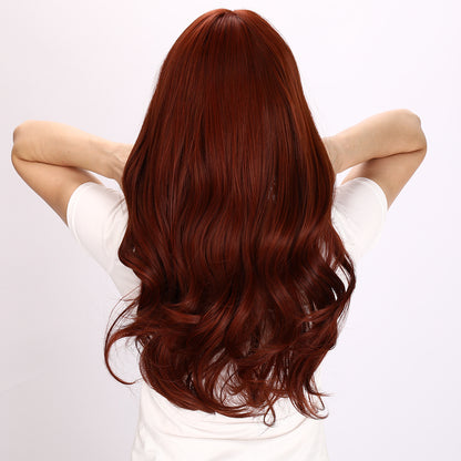[Paprika Spice] 24-inch Red Loose Wave with Bangs (Synthetic Wig)